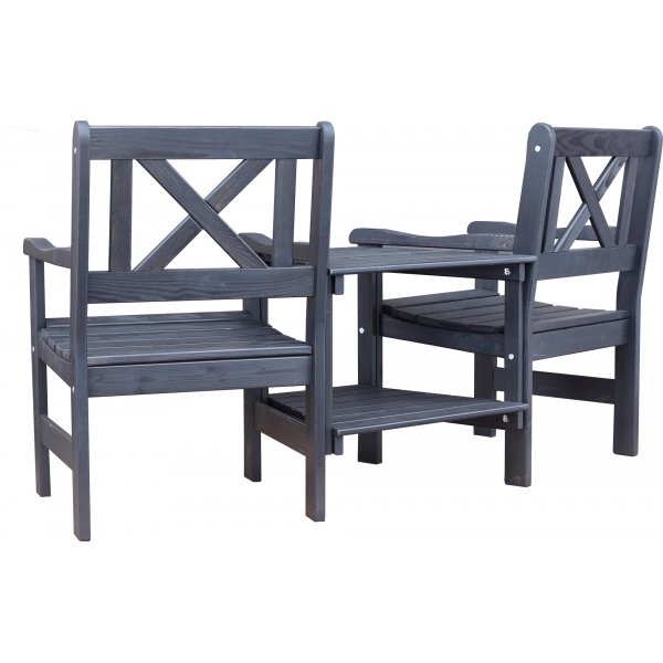 Salon de jardin Europe - Causeuse - Noir Salon de jardin Europe - Causeuse - Noir