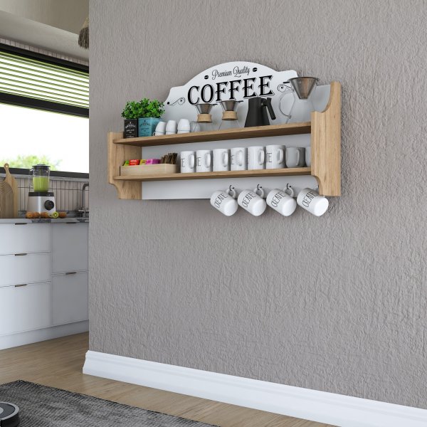 Etagère Jericho 137 - Noyer/blanc Etagère Jericho 137 - Noyer/blanc