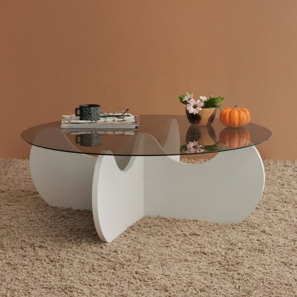Table basse Himalaya Ø90 cm - Blanc Table basse Himalaya Ø90 cm - Blanc