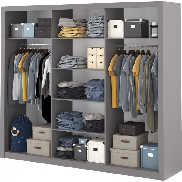 Einar garderob 1 med spegeldrrar - Gr