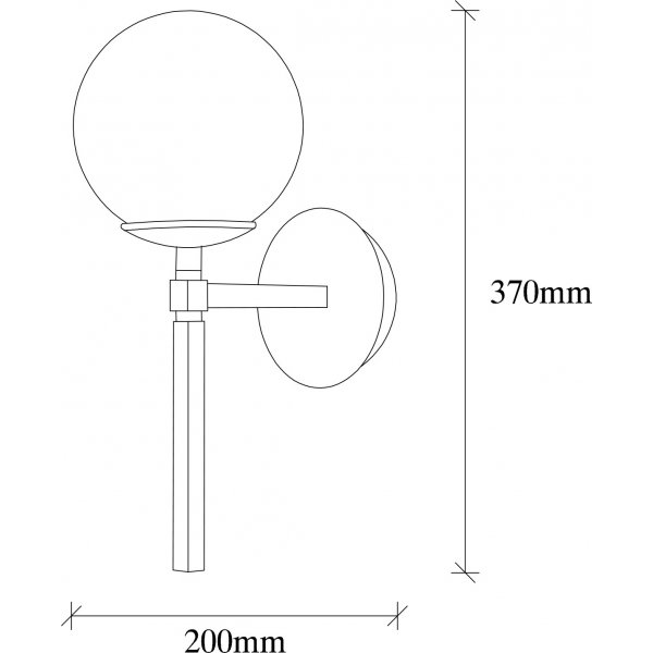 Gondola wandlamp 3041 - Zwart/wit
