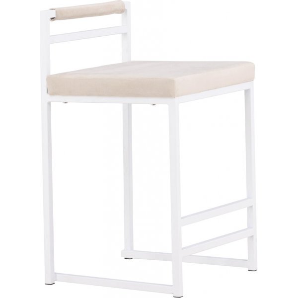 Opelika barstol - Beige/vit