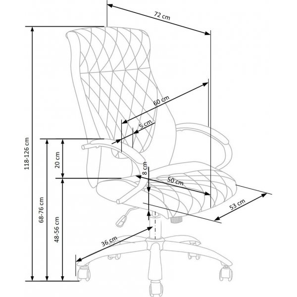 Chaise de bureau Angelia - Marron