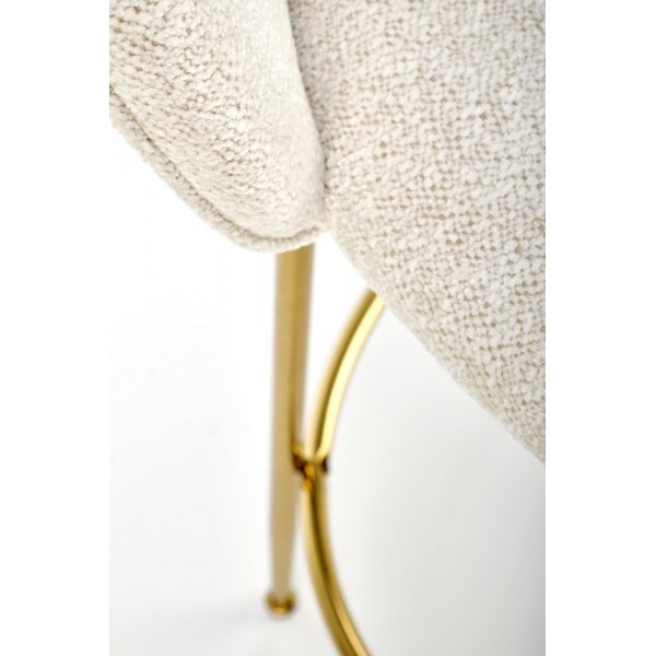 Tabouret de bar beige/dor