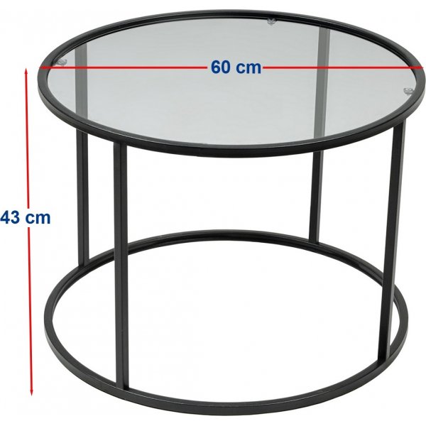 Startis soffbord Svart - Ø60 cm Startis soffbord Svart - Ø60 cm