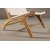 Rike loungestol - Cream PU/teak