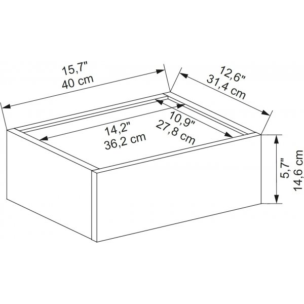 Luminia vgghngt sngbord - Antracit
