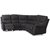 Canap d\\\'angle inclinable Enjoy Hollywood - 4 places (lectrique) en tissu microfibre anthracite