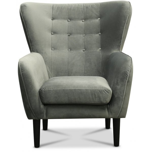 Teodor fåtölj - Grå sammet Teodor fåtölj - Grå sammet