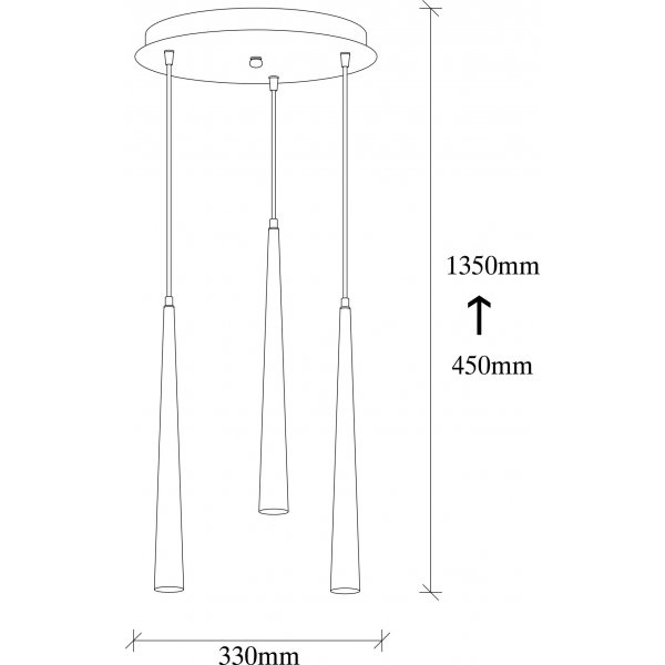 Plafonnier Ur 6072 - Noir
