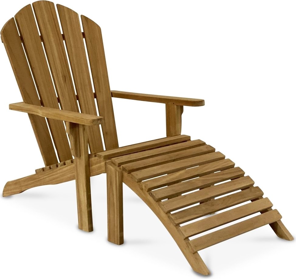 Saltö däckstol med fotpall - Teak - Teakmöbler, Utemöbler