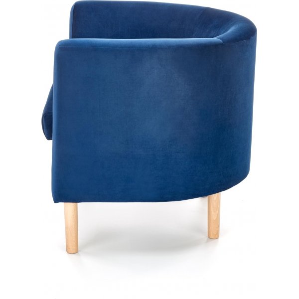 Fauteuil Seal - Velours bleu
