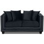 Tempel 2-sits soffa med nitar - Svart sammet