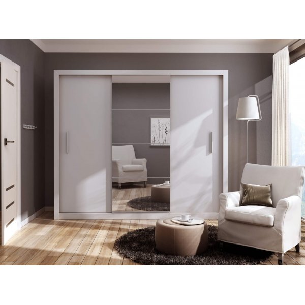 Armoire blanche de 250 cm de large Armoire blanche de 250 cm de large