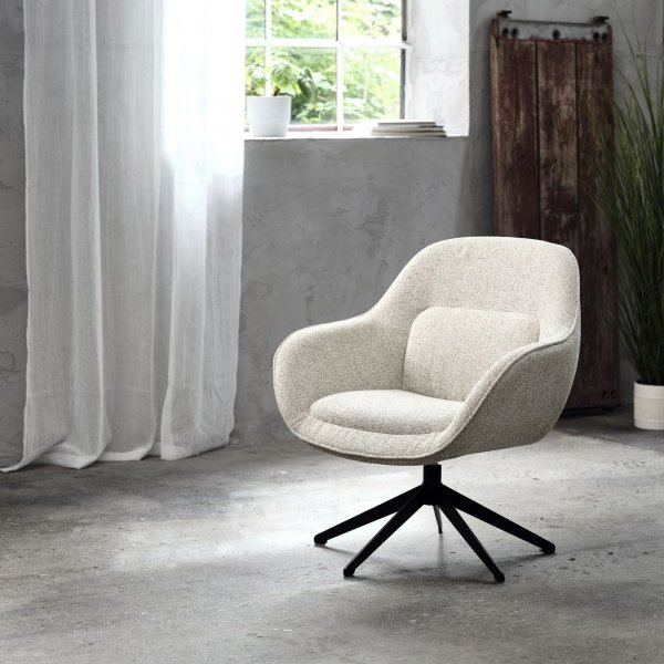 Fauteuil Raton - Blanc cassé/noir Fauteuil Raton - Blanc cassé/noir