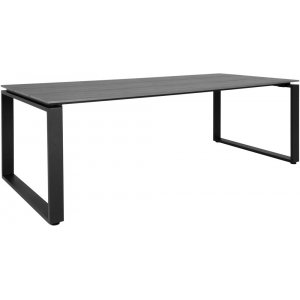 Denver matbord - Grå/svart - 220x100 + Möbelvårdskit för textilier