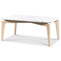 Terrazzo soffbord 110x60 cm - Cosmos Terrazzo & underrede white washed ek