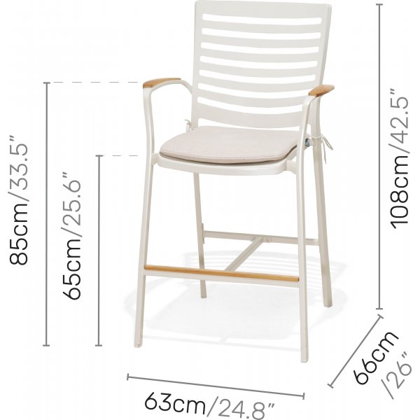 Portals lounge groep 5 - Wit/teak Portals lounge groep 5 - Wit/teak