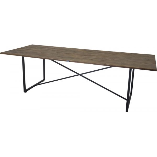 Table à manger homme chinée 250 cm - Noir/teck Table à manger homme chinée 250 cm - Noir/teck