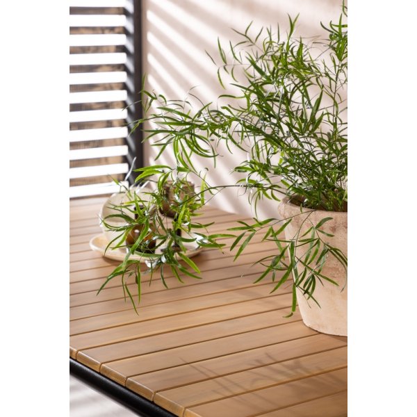 Holmbeck eettafel 200 x 90 cm - Zwart/Natuurlijk