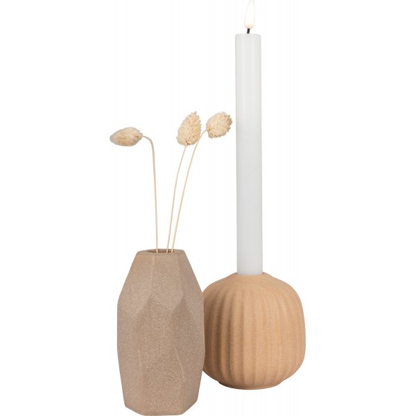 Vase+bougeoir House Nordic - Marron Vase+bougeoir House Nordic - Marron