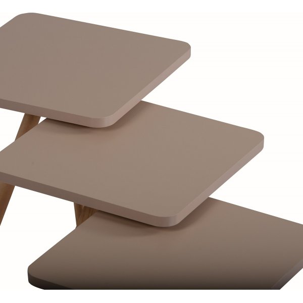 Triple batch tafel 34 x 34 cm - Cappuccino
