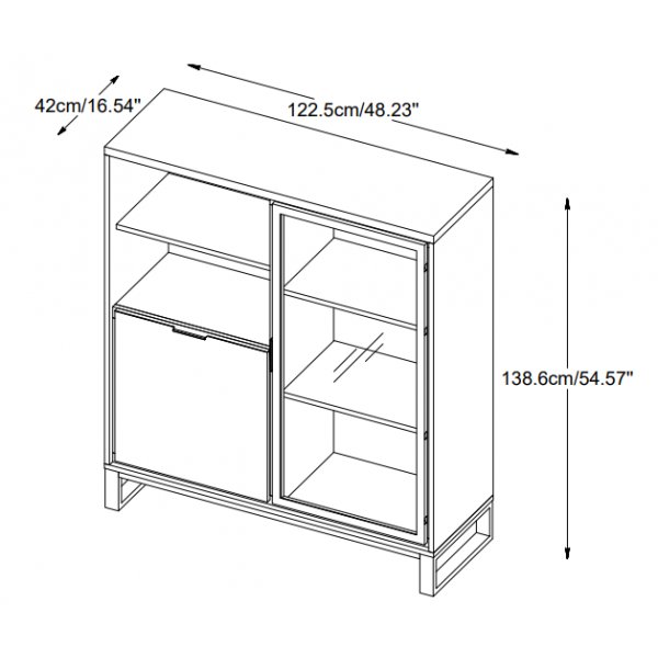 Livia monterat sk�p i ek med glasd�rr