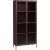 Dobb bordeaux metalen kast met glazen deuren H190 cm