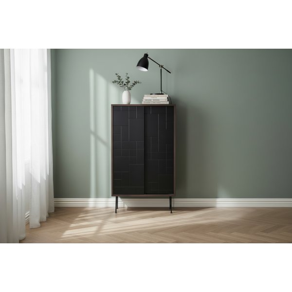 Highboard Straight - Mocca/Svart Highboard Straight - Mocca/Svart