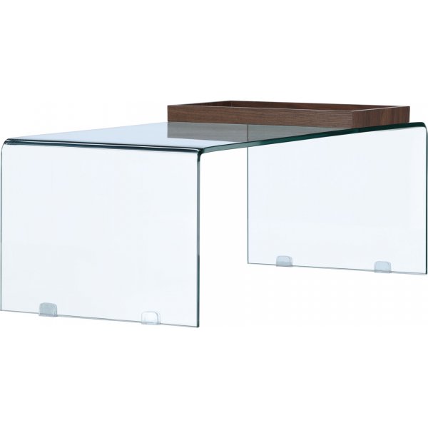 Telemark soffbord 110 x 50 cm - Transparent/Valnöt Telemark soffbord 110 x 50 cm - Transparent/Valnöt