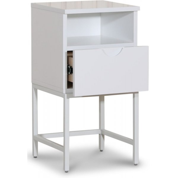 Lennox vitt sngbord med lda