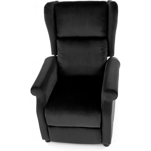 Fauteuil inclinable en tissu noir