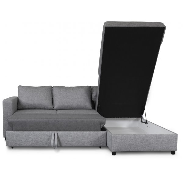 Trn bddsoffa med ppet avslut - Hger + Textilrengring fr mbler