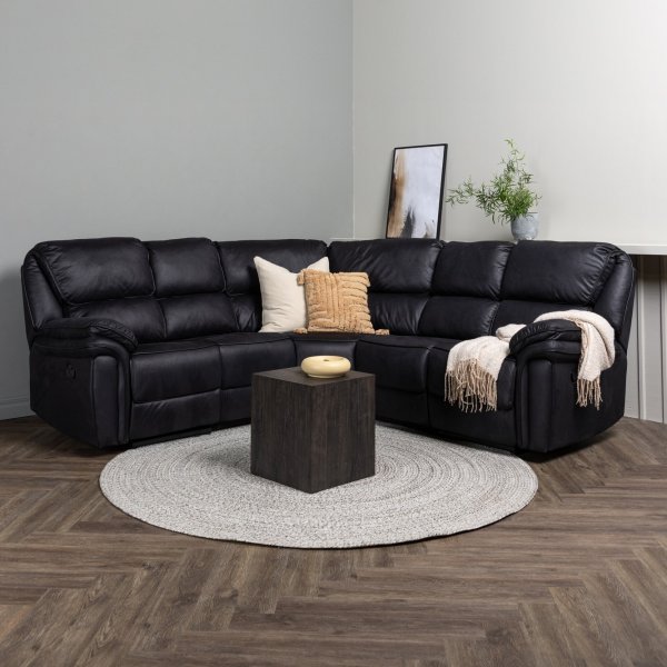 Canapé inclinable d\\\'angle Saranda - Noir Canapé inclinable d\\\'angle Saranda - Noir