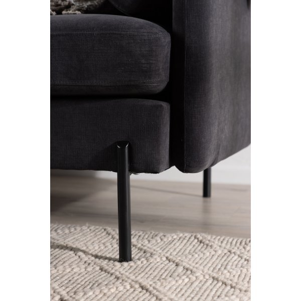 Antibes 2-sits soffa - Svart/Mörkgrå Antibes 2-sits soffa - Svart/Mörkgrå