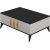 Table basse Zlato 90 x 60 cm - Anthracite/blanc/or