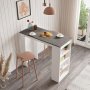 Style barbord 120 x 51,6 cm - Vit/gr
