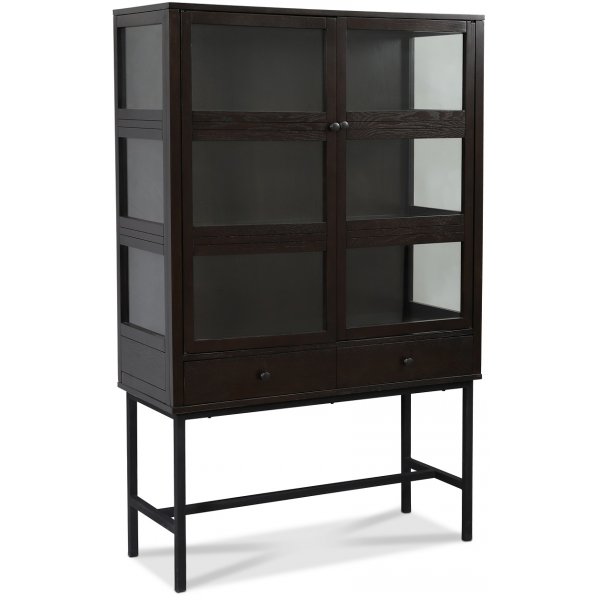 Lamier vitrinskp 162 cm - Brunbetsad ek