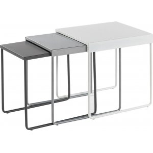 Table Vicky 45 x 31/35/40 cm - Blanc/gris