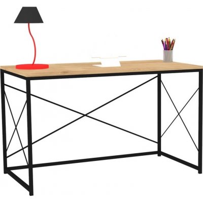 Work skrivbord 121x60 cm - Safir ek/svart