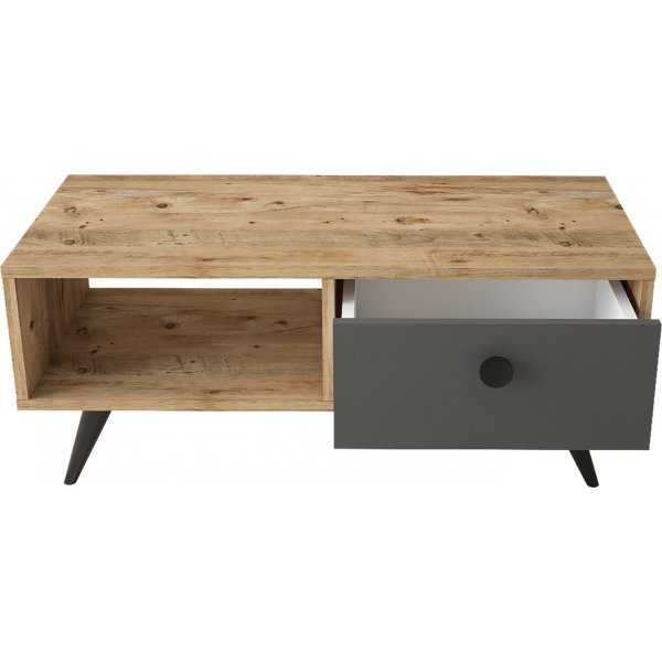 Vilamo soffbord 96 x 44,5 cm - Furu/antracit