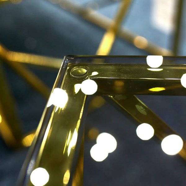 Table basse argente 50 x 50 cm - Or