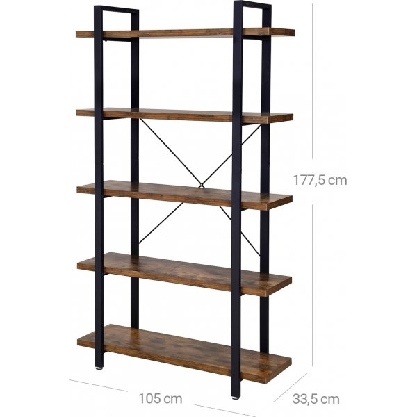 Bibliothque True - Marron/noir