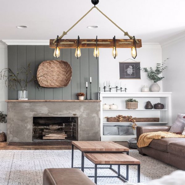 Plafonnier Demir 5 - Noyer Plafonnier Demir 5 - Noyer