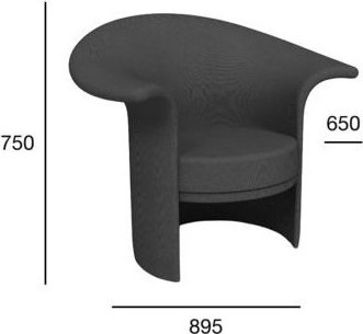 Fauteuil Tulipan - Couleur optionnelle du cadre et du revtement