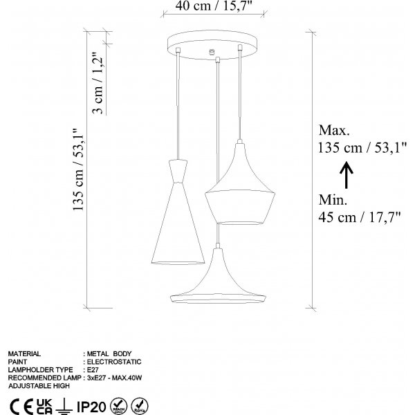 Tom taklampa 3556 - Vintage Tom taklampa 3556 - Vintage