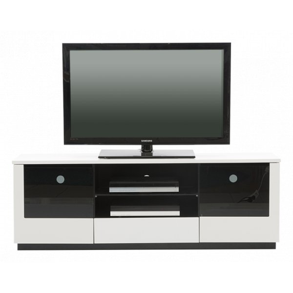 TV-bnk Etage B160 cm - Vit (tonat glas)