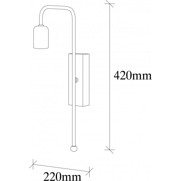 Mum wandlamp 3501 - Goud/zwart