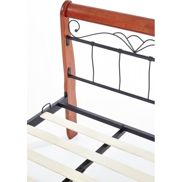 Anika 90x200 cm bedframe - antiek kersen/zwart Anika 90x200 cm bedframe - antiek kersen/zwart