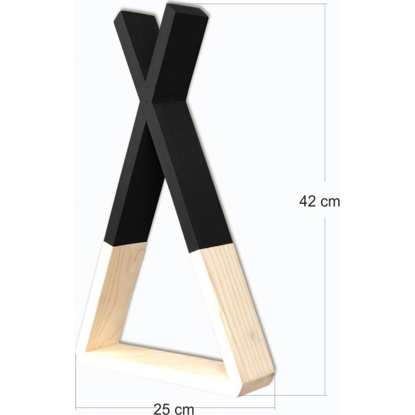 Rafa wandplank 139 - Walnoot/zwart